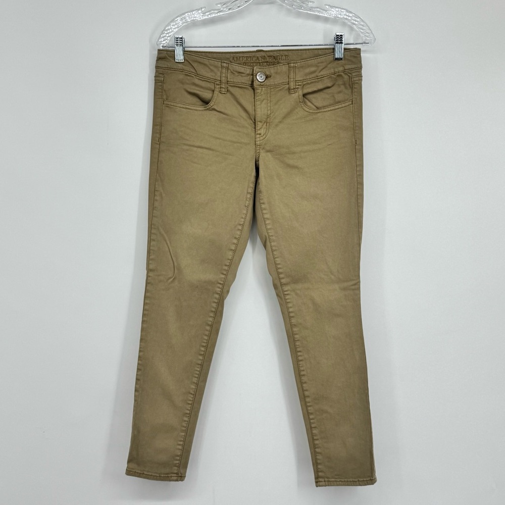 American Eagle Outfitters 8 Short Tan/Khaki Cotton/Viscose/Elastane Jeggings